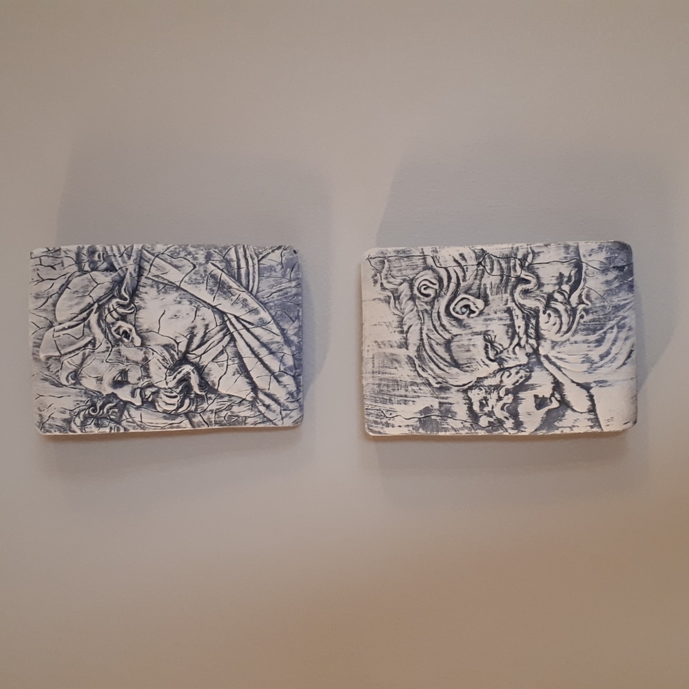 Stone carved plates